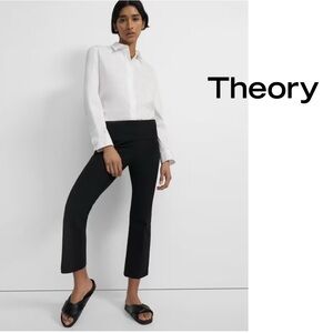NEW Theory Women's Black Cropped Pants